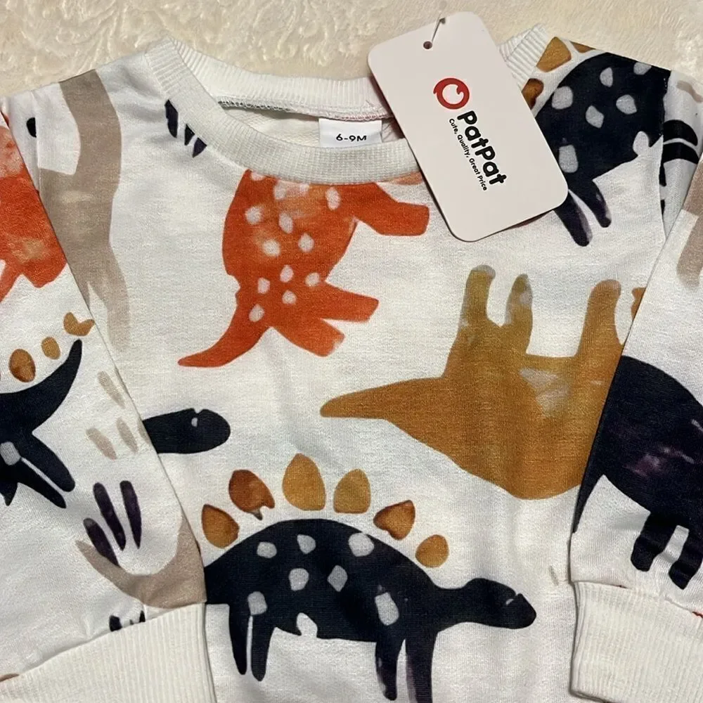 BABY BOYS NWT SIZE 6-9 MONTHS DINOSAUR SWEATSHIRT